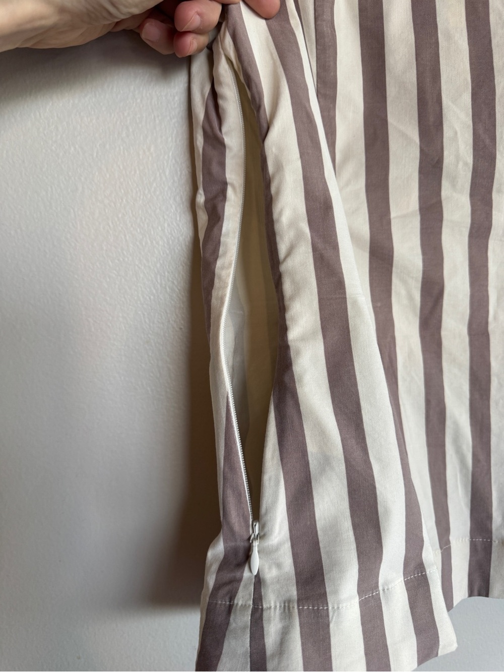 NWT Anthropologie Maeve Striped Square Neck Peplum Blouse Size M Brown White - Picture 10 of 13